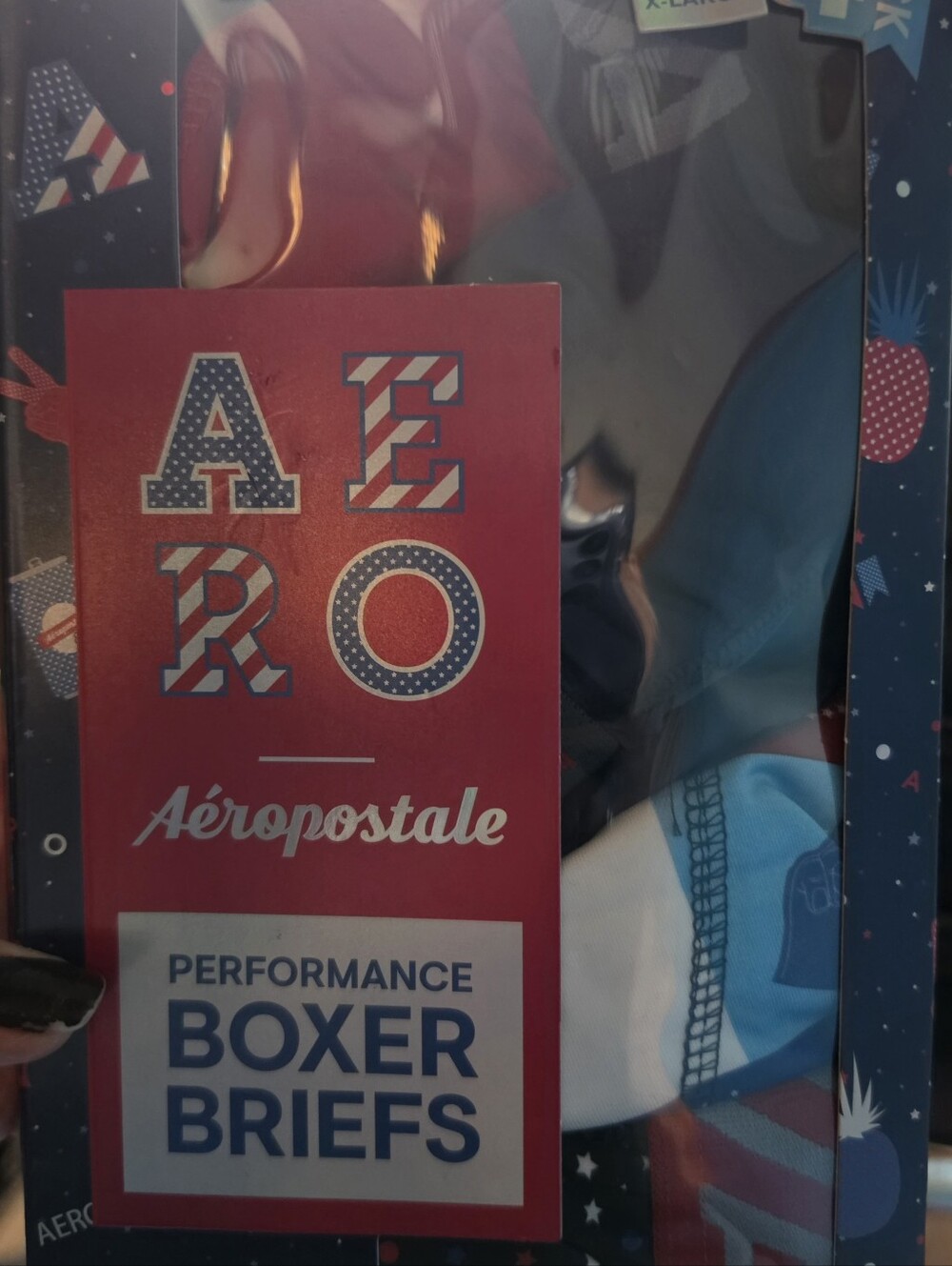 Aeropostale Boxer Briefs - Blue & White